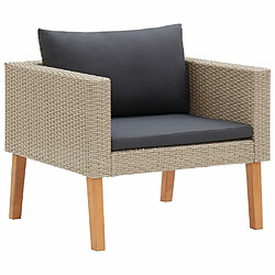 Avis Maison Chic Salon de jardin 4 pcs + coussins - Mobilier/Meubles de jardin - Table et chaises d'extérieur Résine tressée Beige -MN73688