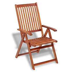 Avis Maison Chic Lot de 2 Chaises pliables de jardin - Fauteuil d'extérieur Bois solide d'acacia Marron -MN46027