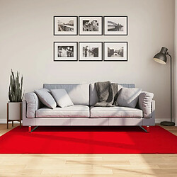 vidaXL Tapis HUARTE à poils courts doux et lavable rouge 140x200 cm