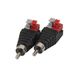 Acheter 10 x RCA Mâle Connecteur Adaptateur Haut-Parleur Fil Câble à Audio Jack Plug