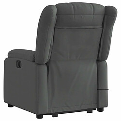 Acheter Maison Chic Fauteuil Relax pour salon, Fauteuil inclinable de massage électrique Gris foncé Tissu -GKD77592