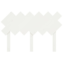 Avis vidaXL Tête de lit Blanc 122,5x3x80,5 cm Bois massif de pin