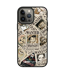 RhinoShield Coque Compatible avec [iPhone 13 Pro] SolidSuit - Coque Fine Licence Officielle One Piece avec Technologie Absorption des Chocs - Noir - Straw Hat Crew Wanted