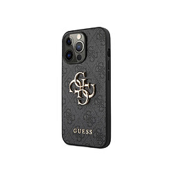 Guess Maroquinerie Guess Coque pour Apple iPhone 13 Pro PU 4G Big Gris