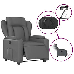 Acheter vidaXL Fauteuil inclinable électrique Gris Similicuir