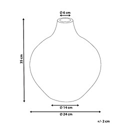 Avis Beliani Vase décoratif KUALU fait à la main Céramique 35 cm Noir