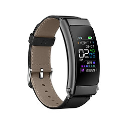 Yonis Montre Connectée Cuir Bluetooth Appels Musique Santé Waterproof