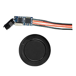 dc12v-36v lampes de panneau d'alimentation petit panneau rond commutateur de commande à distance ensemble bouton noir 433mhz pas cher