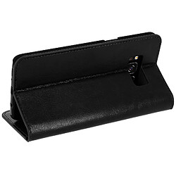 Avizar Housse Etui Portefeuille Cuir Noir Samsung Galaxy S8 - Protection Intégrale pas cher