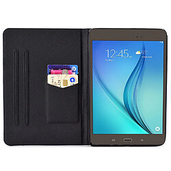 Etui en PU avec support et porte-carte pour votre Samsung Galaxy Tab A 8.0 SM-T350/T355C (2015) - Arc-en-ciel