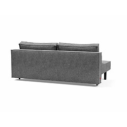 Acheter Inside 75 INNOVATION LIVING Canapé design SLY convertible lit 140*200 cm pieds métal noir, tissu Twist Charcoal