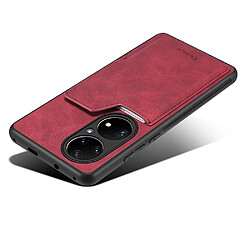 Coque en TPU + PU porte-carte bord antidérapant, hybride rouge pour votre Huawei P50 Pro