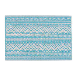 Acheter Beliani Tapis extérieur au motif zigzag turquoise 120 x 180 cm NAGPUR