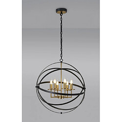 Avis Luminaire Center Suspension 6 ampoules Or noir