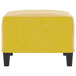 Avis vidaXL Repose-pied Jaune 70x55x41 cm Velours