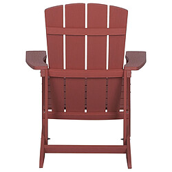 Beliani Chaise de jardin ADIRONDACK Bois d'ingénierie Rouge pas cher