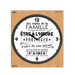 Acheter The Home Deco Factory Horloge en plastique La vie en famille.