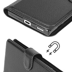 Avizar Etui Housse Clapet Portefeuille Sony Xperia XA1 - Noir pas cher