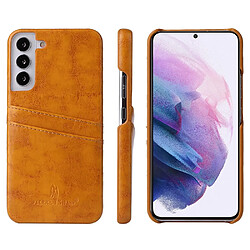 Coque en TPU + PU avec porte-cartes orange pour votre Samsung Galaxy S22 5G