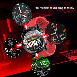 Universal Smartwatch Rouge Full Touch Homme Sport Horloge IP68 Etanche Cardiofréquence Smartwatch pour IOS et téléphone mobile |