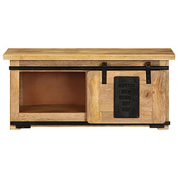 vidaXL Meuble TV 90x35x40 cm Bois massif de manguier