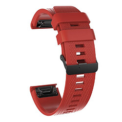 Avis Bracelet en silicone souple rouge pour votre Garmin Fenix 6X/6X Pro/Fenix 5X/Fenix 5X Plus 26mm