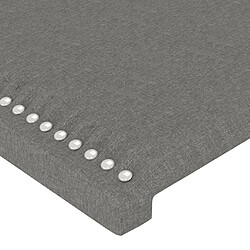 Acheter vidaXL Tête de lit à LED Gris foncé 160x5x118/128 cm Tissu