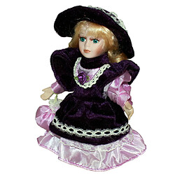 Avis 20cm Poupées En Porcelaine De Style Vintage Pour Enfants Jouet Décoration De La Maison Décor Violet