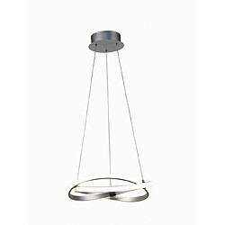 Luminaire Center Suspension Infinity 30W LED 3000K, 2500lm, argent/chrome poli/arylique blanc