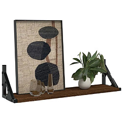 Avis Maison Chic Lot de 2 Étagères murales,Étagère Rangement flottate chêne marron 60x15x15,5 cm -MN43942