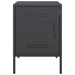 Avis vidaXL Tables de chevet 2 pcs noir 36x39x50,5 cm acier