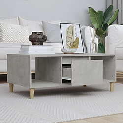 Maison Chic Table basse,Table Console Table d'appoint, Table pour salon Gris béton 90x50x36,5 cm Bois d'ingénierie -MN33655