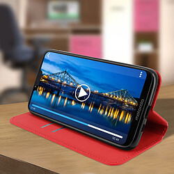 Acheter Avizar Housse Motorola Moto G7 Power Étui Folio Fonction Support Vidéo Rouge