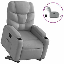 Maison Chic Fauteuil Relax pour salon, Fauteuil inclinable électrique gris clair tissu -GKD97558