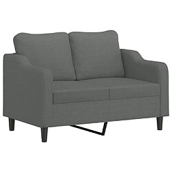 Acheter Maison Chic Canapé 2 places avec oreillers,Sofa de Salon,Canapé droit gris foncé 120 cm tissu -GKD252872