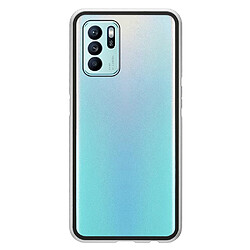 Coque en métal absorption magnétique, double face, argent pour votre Oppo Reno6 Z