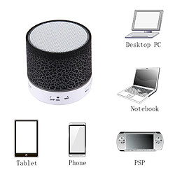 Avis Wewoo Mini enceinte Bluetooth noir Mini Haut-Parleur Stéréo Portable, avec Micro Intégré et LED, Appels Mains Libres & Carte TF & AUX IN, Distance Bluetooth: 10m