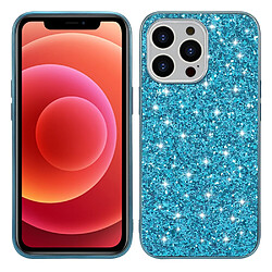 Coque en TPU paillettes scintillantes, électroplaqué bleu pour votre Apple iPhone 13 Pro 6.1 pouces