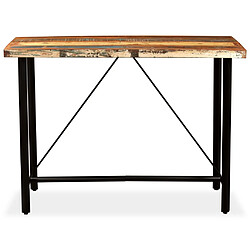 Helloshop26 Table haute mange debout bar bistrot bois massif de récupération 150 cm 0902084