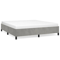 Maison Chic Lit adulte - Lit simple Cadre de lit,Structure du lit Contemporain Gris clair 180x200 cm Velours -MN53528