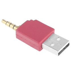 Wewoo Adaptateur Magenta pour iPod shuffle 3rd / 2nd, Longueur: 4.6cm chargeur de données USB