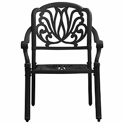 Maison Chic Table de bistro et chaises d'extérieur 5 pcs,Ensemble de bistro de jardin pour relax Aluminium coulé Noir -GKD622633 pas cher