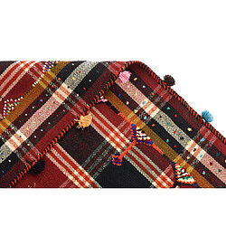 Vidal Tapis de laine 417x130 rouge Jajim pas cher