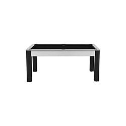 De Faugeres Billard convertible table 6 personnes Texas blanc bois et noir (tapis)