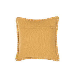 Acheter Beliani Coussin KAVALAM Soie artificielle 45 x 45 cm Unicolore Gaufré Moutarde