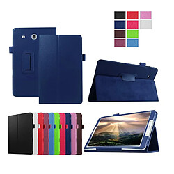 Xeptio Samsung Galaxy Tab E 9.6 pouces Style Cuir bleu avec Stand - Etui coque de protection tablette