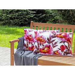 Beliani Lot de 2 coussins LANROSSO 40 x 60 cm Rose