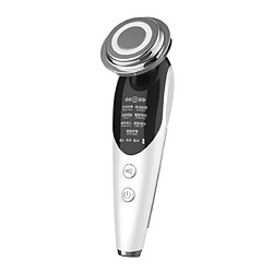 Chrono Appareil de beauté de rajeunissement de la peau par photon Appareil de beauté de soins du visage à vibration à main pour le levage du visage(Blanc)