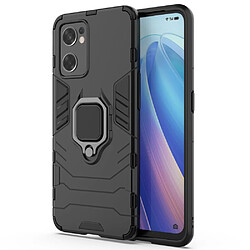 Coque en TPU antichoc, flexible avec béquille, noir pour votre Oppo Reno7 SE 5G