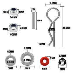 1/10 kits de vis rc sur chenilles rc kit d'outils